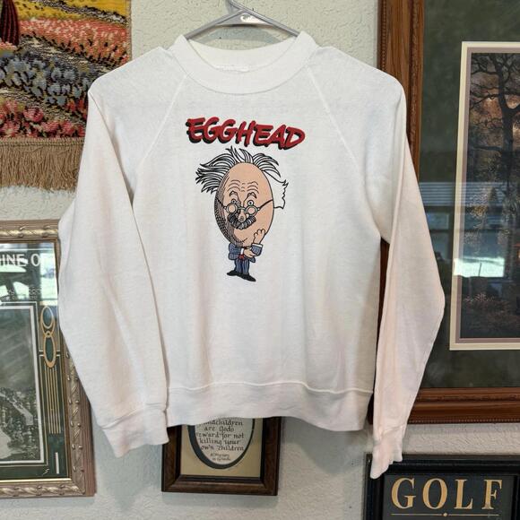 Vintage 80s/90s Albert Einstein Egghead Science‎ Sweatshirt Size XS